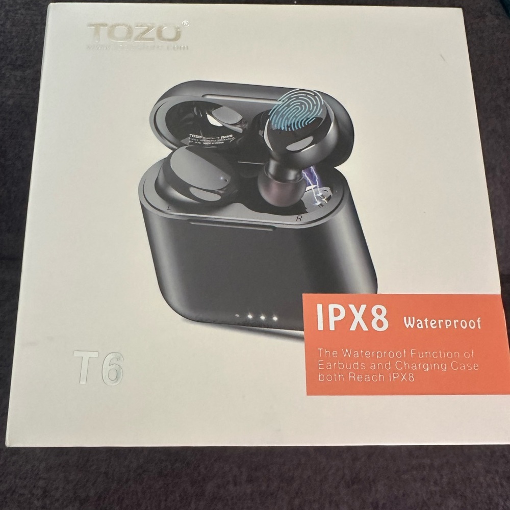 TOZO T6 Black Wireless Earbuds